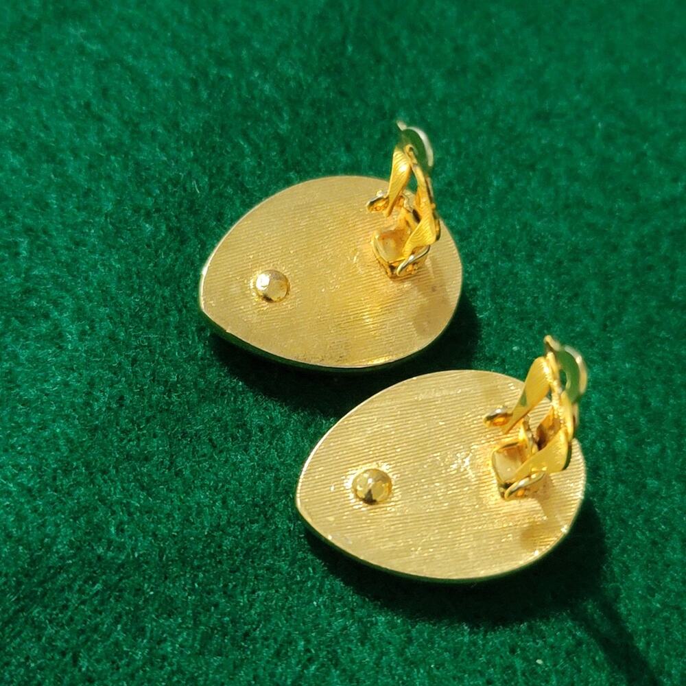 Vtg Faux Pearl Teardrop Clip-on Earrings - Picture 4 of 5